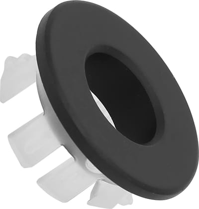 Spoelbak Overloop Ring Cover Wastafel - Decoratie Reserve Gat Invoegen - Doppen Badkamer (zwart)