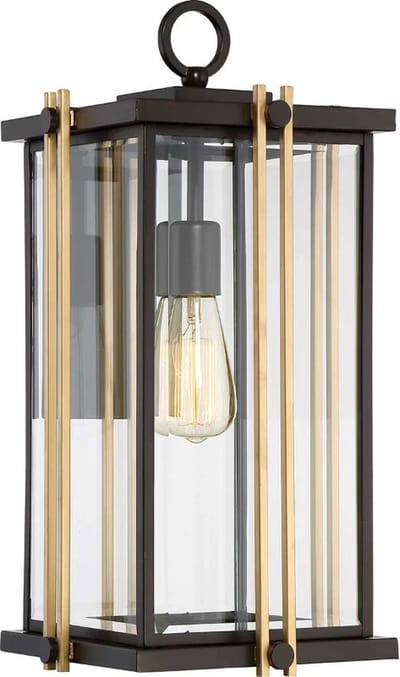 Bohemian Wandlamp - Steady Lighting - Glas - Bohemian - E27 - L: 27cm - Voor Buiten - Woonkamer - Eetkamer - Brons