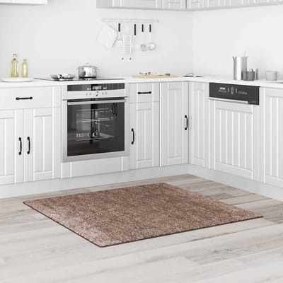 vidaXL - Antislip - Shaggy - Tapijt - Bruin - 120 - x - 120 - cm - PP