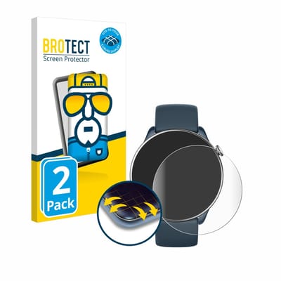 BROTECT - Screenprotector voor Huami Amazfit GTR Mini - Folie Beschermfolie transparant volledig dekking - 2 Stuks
