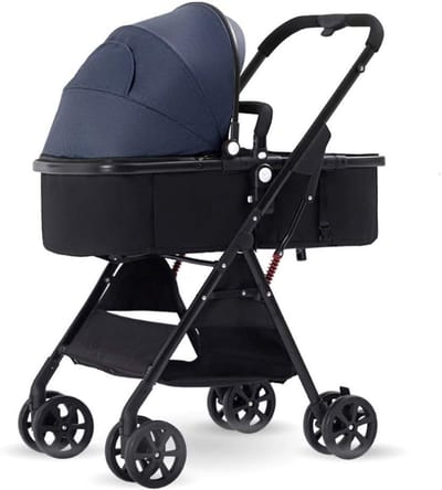 Kinderwagen - Buggy Reiswieg - Baby Vervoeren - Anti-shock Vering - 36x80x108 cm - Blauw