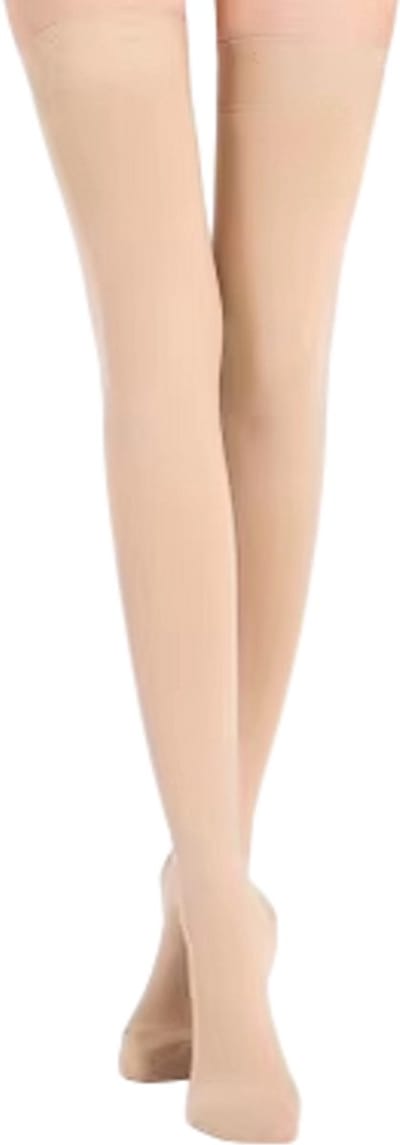 Compressiekousen 30-40 mmHg Dames en Heren – Steunkousen voor Spataderen, Oedeem, Reizen en Vermoeide Benen - Beige - Maat S