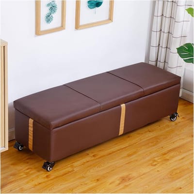 Opbergbank Ottomaans - Opbergkist Voetenbank - Extra Opbergruimte - Comfortabele Zitting - 90cm - B