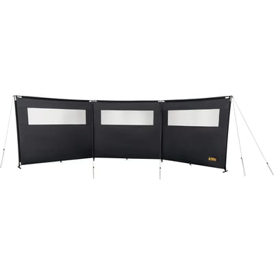 Abbey Camp Windscherm met topbuis - Grijs - Ca. 500 x 145 cm - Met Raam