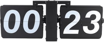 Dailygoods - Flip Clock - Retro Klok - Minimalistisch Design - Desktop Klok - Automatische Flip Pagina Klok - Voor Thuis en Kantoor - Model