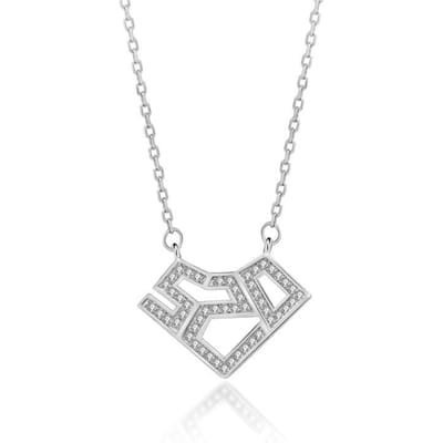 Originele s925 Sterling Zilveren Ketting Tanabata Stuur Vriendin Micro-Ingelegd Temperament 520 Roségoud Sleutelbeenketting white