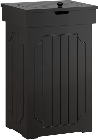 Keuken Afvalbak - Prullenbak Hout - Keuken Organiseren - Hond-bestendig Ontwerp - 13 Gallon - Zwart