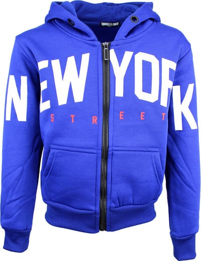S&C Vestje New York blauw Kids & Kind Jongens Blauw - Maat: 98/104