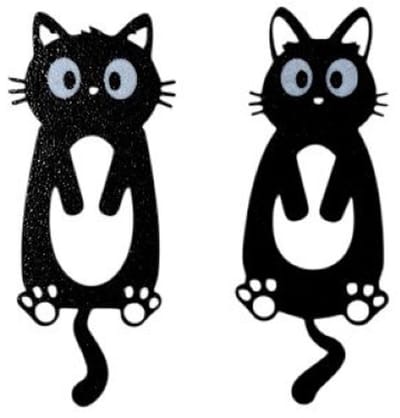 Boekenlegger - bladwijzer - bookmark - Nieuwsgierige kat set 2 stuks