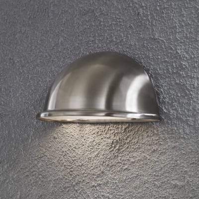 Konstsmide Torino - Wandlamp kwartrond flush klein - 230V - E14 - RVS