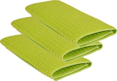 Multifunctionele Vaatdoeken 30x40 cm | Groen, Streepvrij voor Ramen, Auto en Meer | 3 pack Efficiënt Schoonmaaktextiel en Doek Vaatwasrek