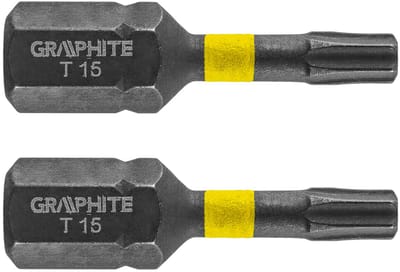 GRAPHITE - Impact Bit - TX15 - 25mm - 2st