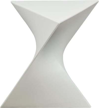 Bijzettafel - Accenttafel - Binnen en buiten - Geïntegreerde voetsteun - 39x40x43 cm - Wit