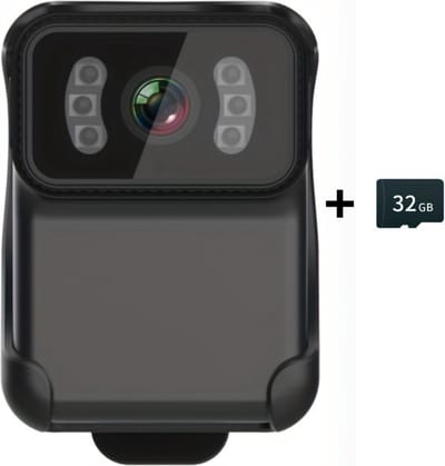 Bovista Bodycam - Politie - Chest Camera - Spy Camera - Spy Cam - Verborgen Camera - Spionage Camera - Action Camera - HD + 32GB Opslag