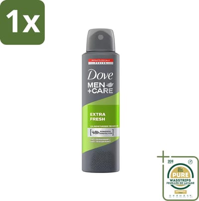 1 x Dove - Deodorant - Extra Fresh for Men - Frisse geur en bescherming - 150 ml- Deodorant Spray - Mannelijke Deodorant - Frisse Geur - Zweetbescherming - Huidverzorging