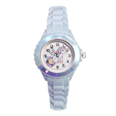 Kinderhorloge - Unicorn Blauw | Siliconen | Ø 35 mm | Fashion Favorite