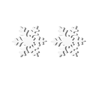 Kerst Oorbellen - Kerstmis - sneeuwvlok oorknoppen zilverkleurig 1 paar