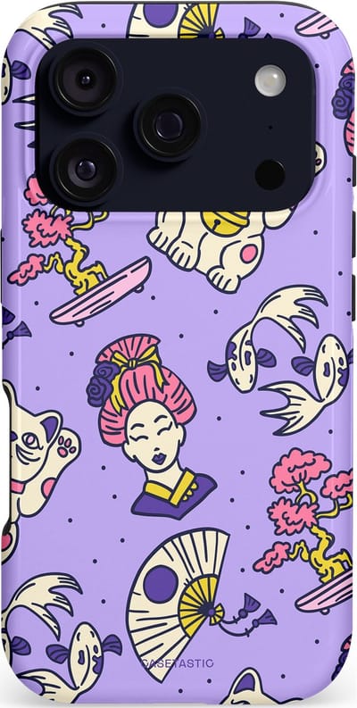 Casetastic hoesje geschikt voor Apple iPhone 17 Pro - MagSafe - Dubbellaagse bescherming - Bonsai - Fashion Case - Lavendel Zilver Crème