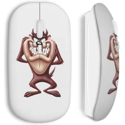 Souris Sans Fil - Taz - Blanc - Compatible Mac et PC - Clé USB WiFi incluse - Ergonomique
