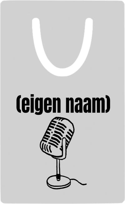 Hacebo® - microfoon met eigen naam metalen boekenlegger - Microfoon - muziek liefhebbers - iemand die houdt van muziek - verjaardag - cadeau - kado Bladwijzer boekenleggers - 7.6 cm x 5cm