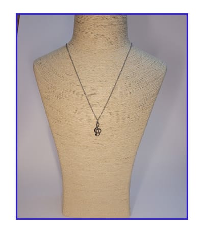 HÕBE – Musica Zilver ketting – Gerecycled Edestaal– Collier – Handgemaakte Sieraad – Accessories – Dames Ketting – Karabijnhaaksluiting – 45 cm Lengte