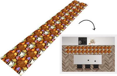Keukenloper - Loper keuken - Koffie - Croissant - Patronen - Ontbijt - 300x50 cm - Keukenloper vinyl