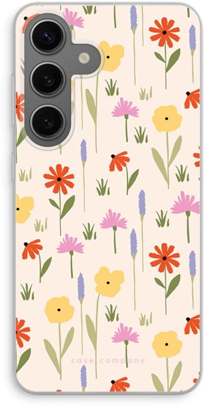 Case Company® - Hoesje geschikt voor Samsung Galaxy S24 hoesje - Floral - Soft Cover Telefoonhoesje - Bescherming aan alle Kanten en Schermrand