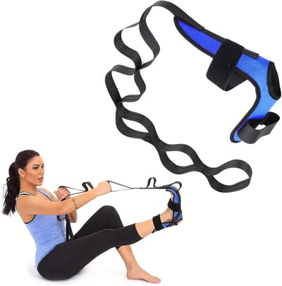 Yoga Stretching Strap voor Flexibiliteit, Ankle Assist Stretcher en Fitness Leg Stretcher met 7 Lussen voor Effectieve Oefeningen
