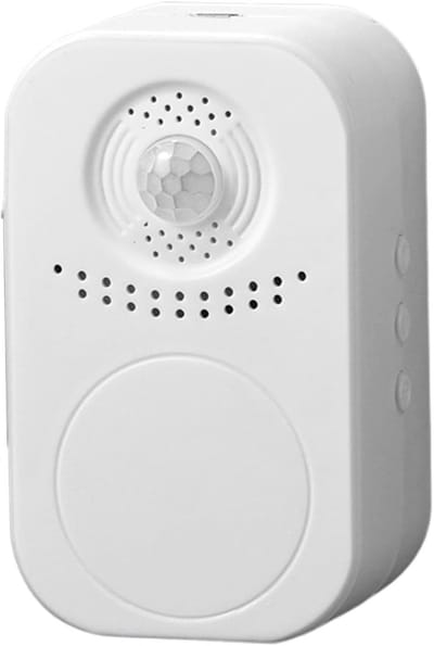 Deurbel met sensor - Alarm systeem - Beveiliging thuis - Gepersonaliseerde berichten - 9x5.7x4 cm - Wit
