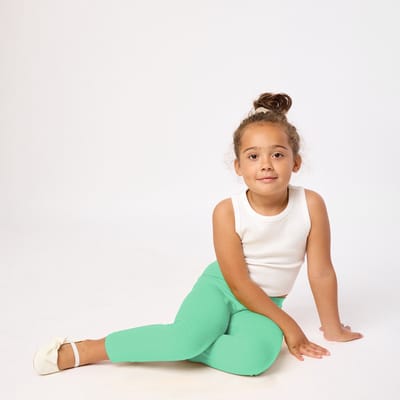 Merry Style MS-MS10-131-LE Meisjes Leggings - Sport - Vrijetijdsbroek - Lang- Viscose - Sporbroek - Yogabroek - Munt - 134