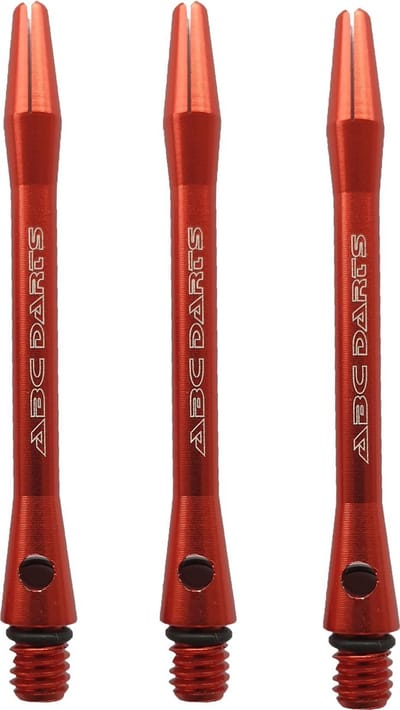 ABC Darts - Dart Shafts - Aluminium Rood - Medium - 3 Sets (9 stuks)