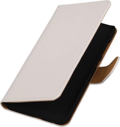 HTC One A9 - Effen Wit Booktype Wallet Hoesje