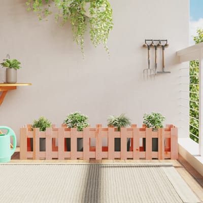 vidaXL - Plantenbak - verhoogd - hekontwerp - 150x30x30 - cm - massief - douglashout