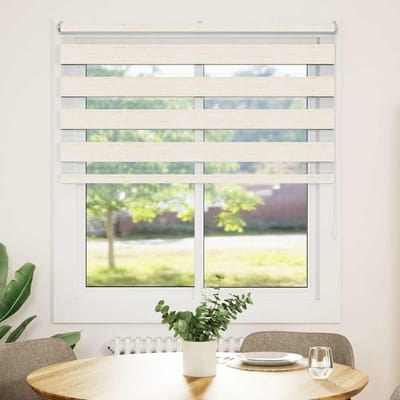 vidaXL - Zebra - rolgordijn - 130x150 - cm - stofbreedte - 125,9 - cm - marmerbeige