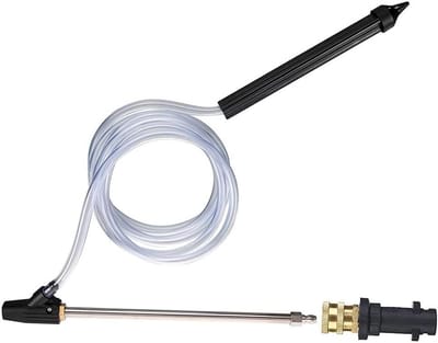 Hogedrukreiniger Accessoires - Zandstraal Kit - Hardnekkig Vuil Verwijderen - Messing Adapter - 3 Meter Slang - Zilver