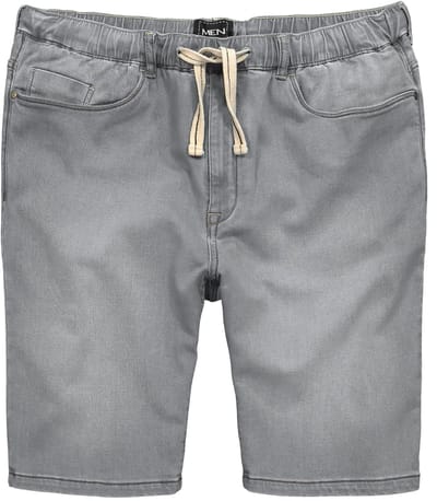Men Plus - Heren - Superstretch jeansbermuda - Grijs denim - Maat 4XL