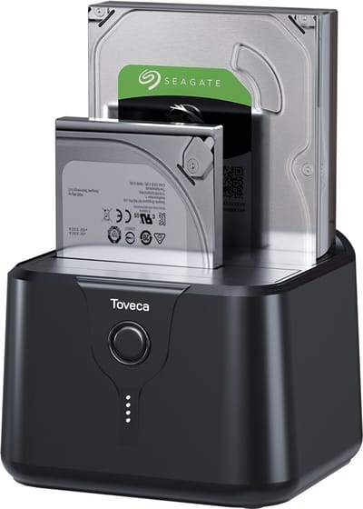 Toveca HDD Docking Station - 5 Gbps Dual Bay 2.5''/ 3.5'' Docking Station voor Harde Schijf