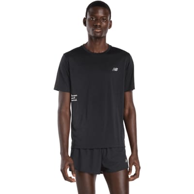 New Balance Athletics Graphic T-shirt T-shirts Heren - Zwart - Maat L - Poly Jersey