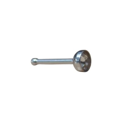 Piercing - Stalen neuspiercing met 2mm kristalsteentje - Transparant