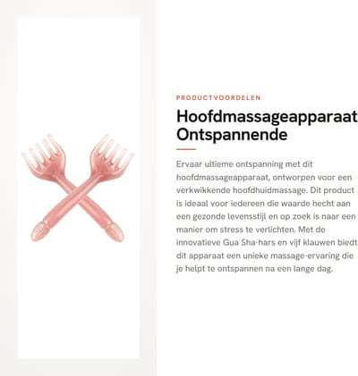 Dailygoods - Hoofdmassageapparaat - Ontspannende hoofdhuidmassage - Draagbaar en handig - Gua Sha-hars - Perfect cadeau voor wellness - Geschikt voor...