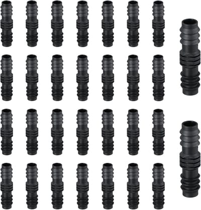 SnelShoppen - Pack van 30 16 mm Tuinslang Koppelingen, Plastic Slangkoppelingen voor Drip Irrigatie en Irrigatiesystemen, Duurzaam en Weerbestendig, E