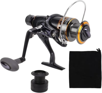 Karper Vissen Reel - Aluminium Draadwiel - Zoetwater Visserij - Dubbel Sleep Systeem - 578g Gewicht - Zilverkleurig