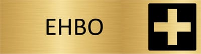 CombiCraft deurbordje EHBO in goud met tape - 165 x 45 mm