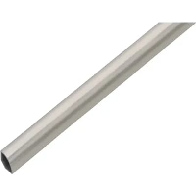 Alberts 485207 kwartrondprofiel | kunststof, rvs-look | 1000 x 15 x 1,2 mm