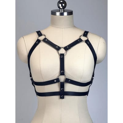 Mode Femme Sexy Ceinture de Taille en Cuir PU Punk Gothique Bondage Corporel Harnais de Poitrine Ceinture Fête Tourisme Accessoires vestimentaires white