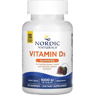 Nordic Naturals, Bonbons gélifiés à la vitamine D3, baies sauvages, 1 000 UI, 60 bonbons
