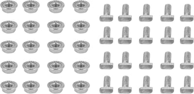 20 Sets Aluminium Moeren en Bouten, M6 X 13mm Hamerkop Bouten voor Serre Bevestiging en Reparatie, Duurzaam en Weerbestendig