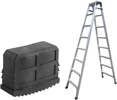 Golden crown - Laddervoeten Rubber - Antislip Trapvoetmat - Zwart - Ladder Accessoires - Veiligheid en Stabiliteit - Geschikt voor Alle leeftijden - 1 Paar