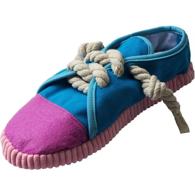 Huisdierschoenen Speelgoed Bijten Reinigen Kauwer Gesimuleerd Canvas Duurzaam Hond Kat Verlichting Benodigdheden Blauw blauw