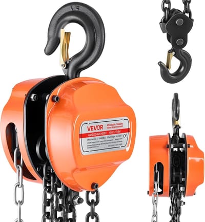 Handkettingtakel - Handlier Hefwerktuig - Zwaar Werk Optillen - Dubbele Klinkrem Mechanisme - 6 Meter Hefhoogte - Oranje
